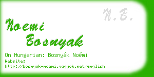 noemi bosnyak business card